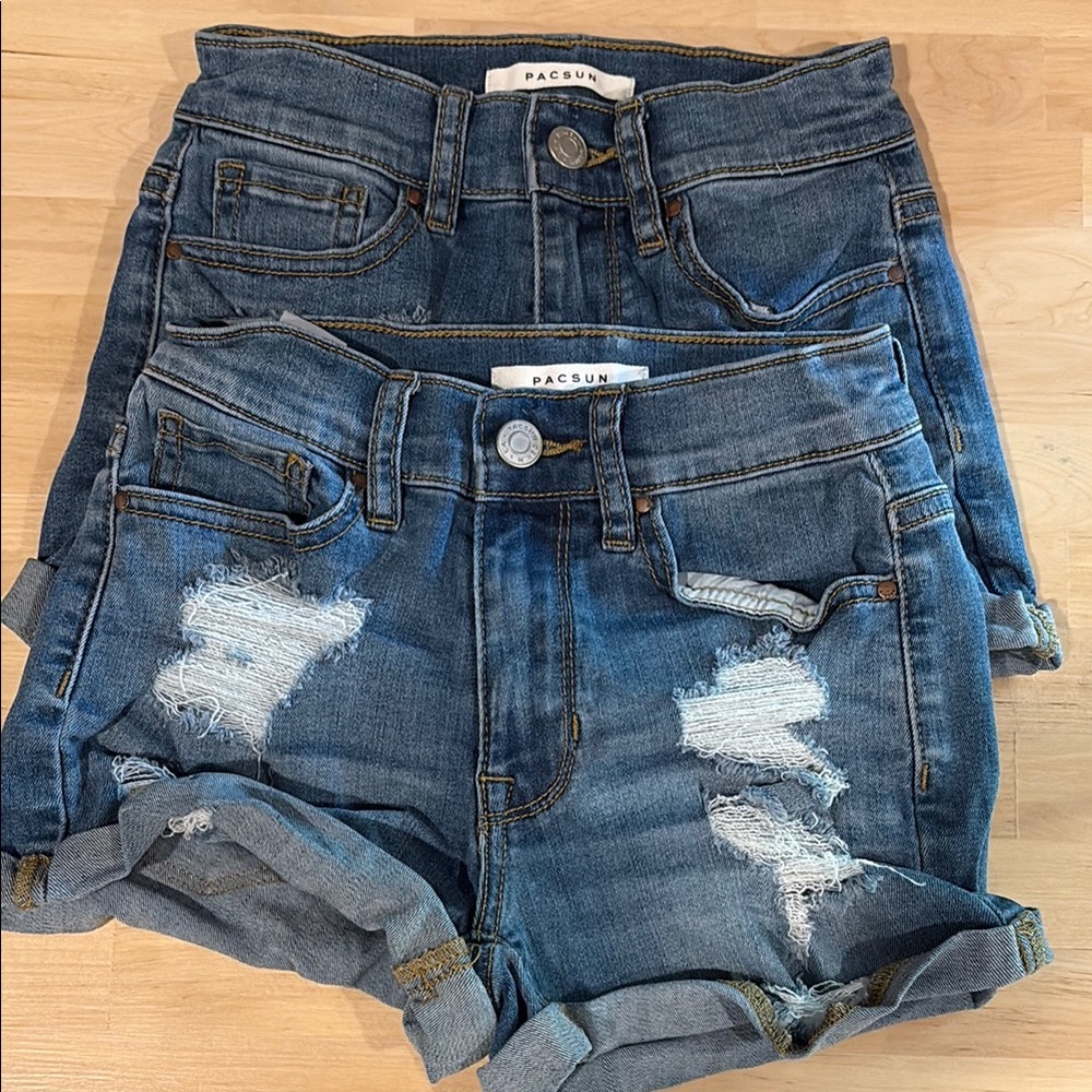 Lot 2 PacSun Blue Jean Shorts size 22
